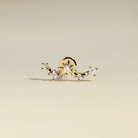 Diamond Constellation Piercing Stud in Solid Gold-Astrid & Miyu