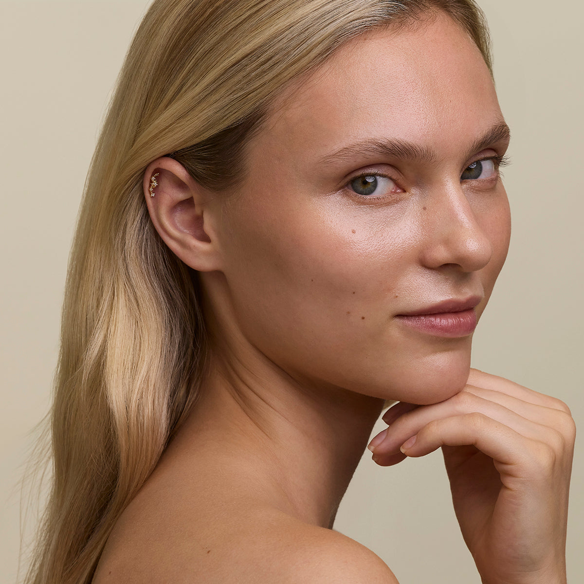 Diamond Constellation Piercing Stud in Solid Gold-Astrid & Miyu