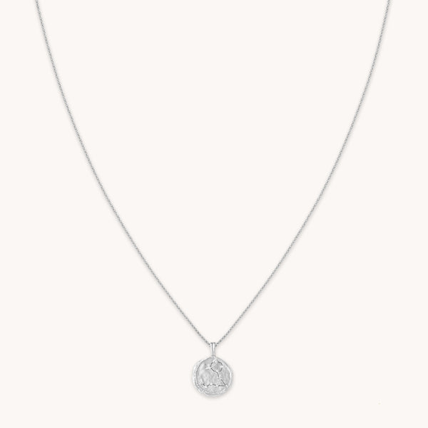 Pisces Zodiac Pendant Necklace in Silver