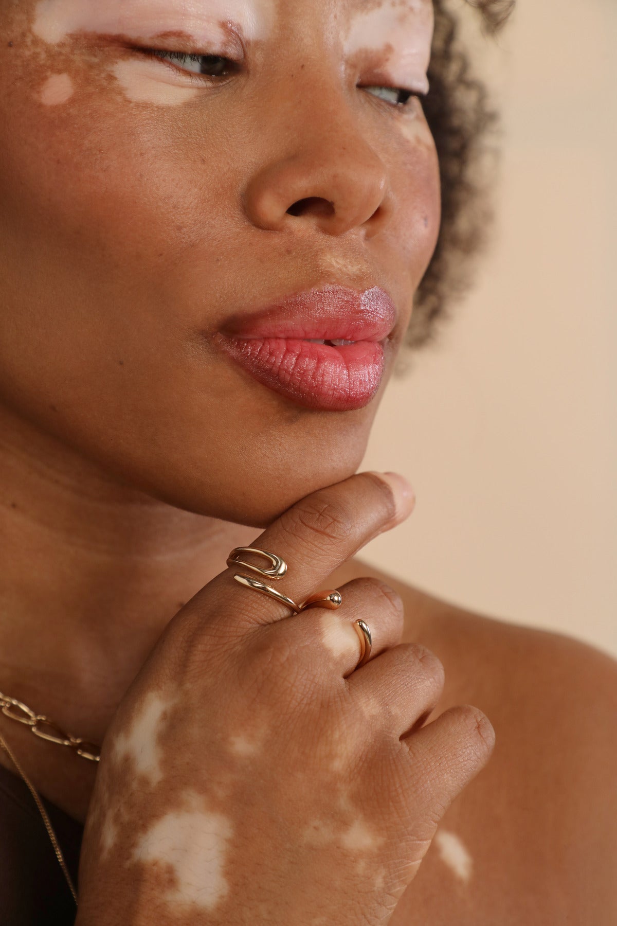 18k Gold Plated Jewellery - Molten Wrap Ring in Gold - Gold Rings - Astrid & Miyu