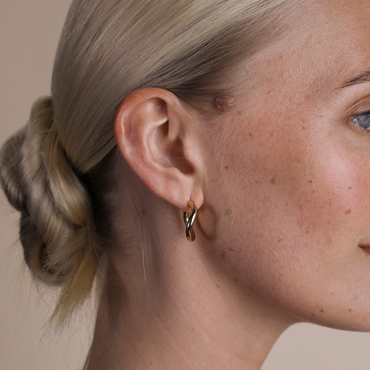 Serenity Pearl Charm Hoops in Gold-Astrid & Miyu