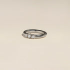 Diamond Triology Seamless Piercing Hoop in Solid White Gold-Astrid & Miyu