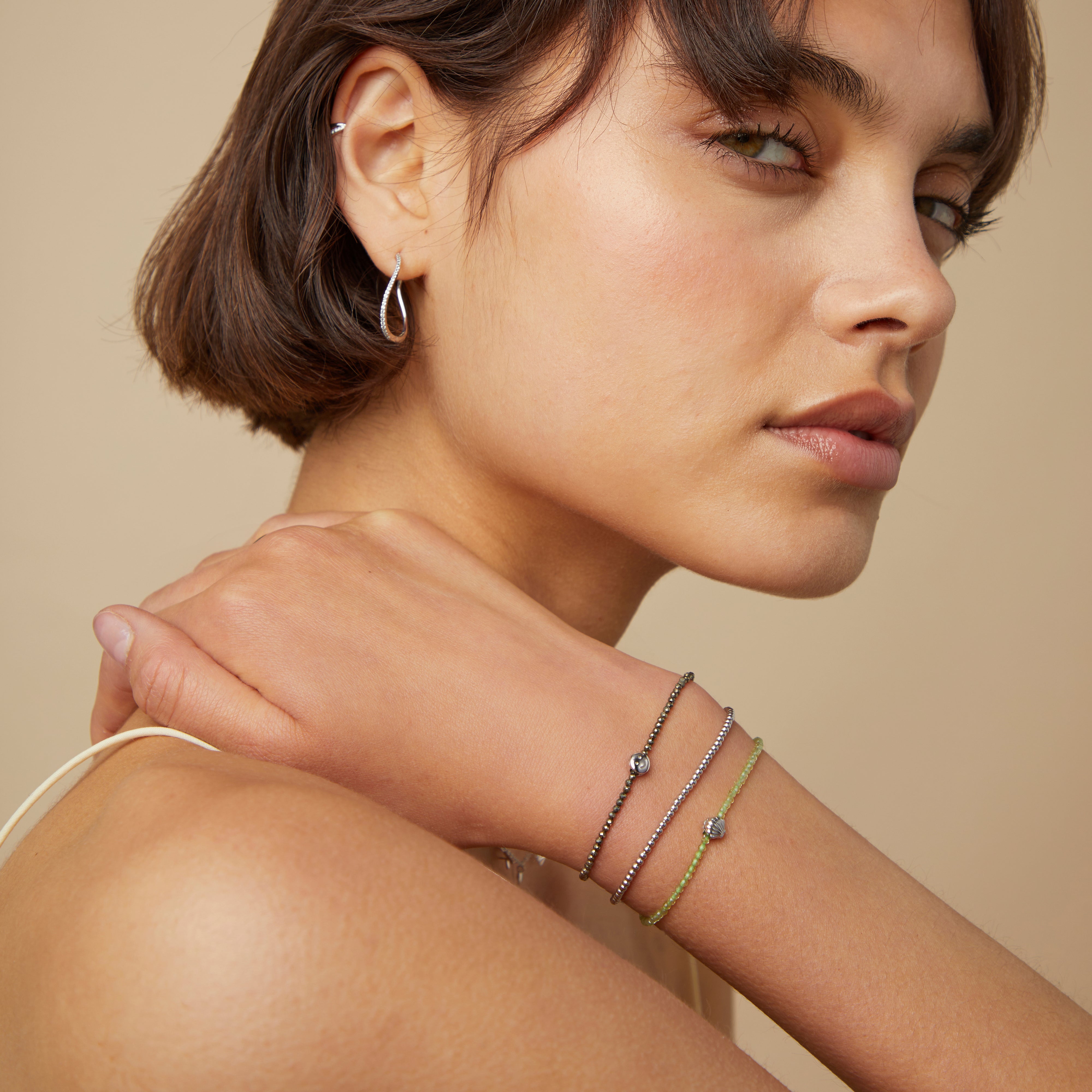 Click Charms - Shell Click Charm in 9k White Gold - Click Charm - Astrid & Miyu