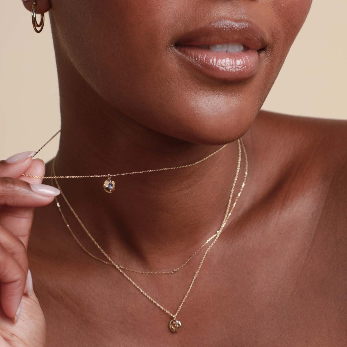 December Tanzanite - December Tanzanite Birthstone Necklace in Solid Gold - Pendant Necklace - Astrid & Miyu