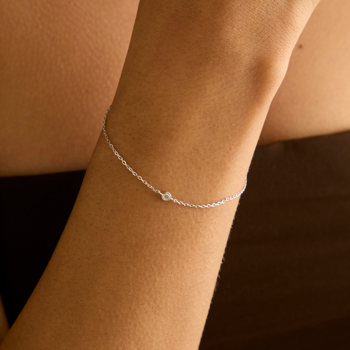 Essential Crystal Charm Bracelet in Silver-Astrid & Miyu