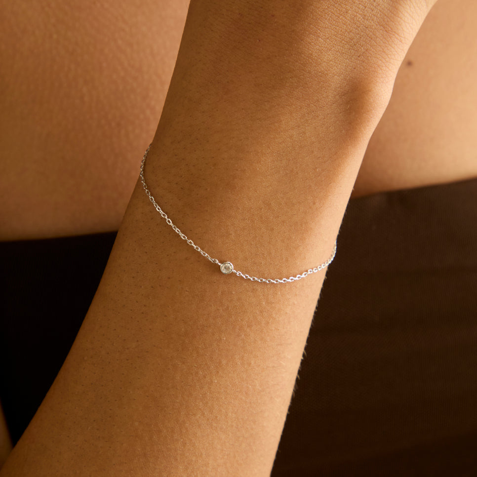 Essential Crystal Charm Bracelet in Silver-Astrid & Miyu