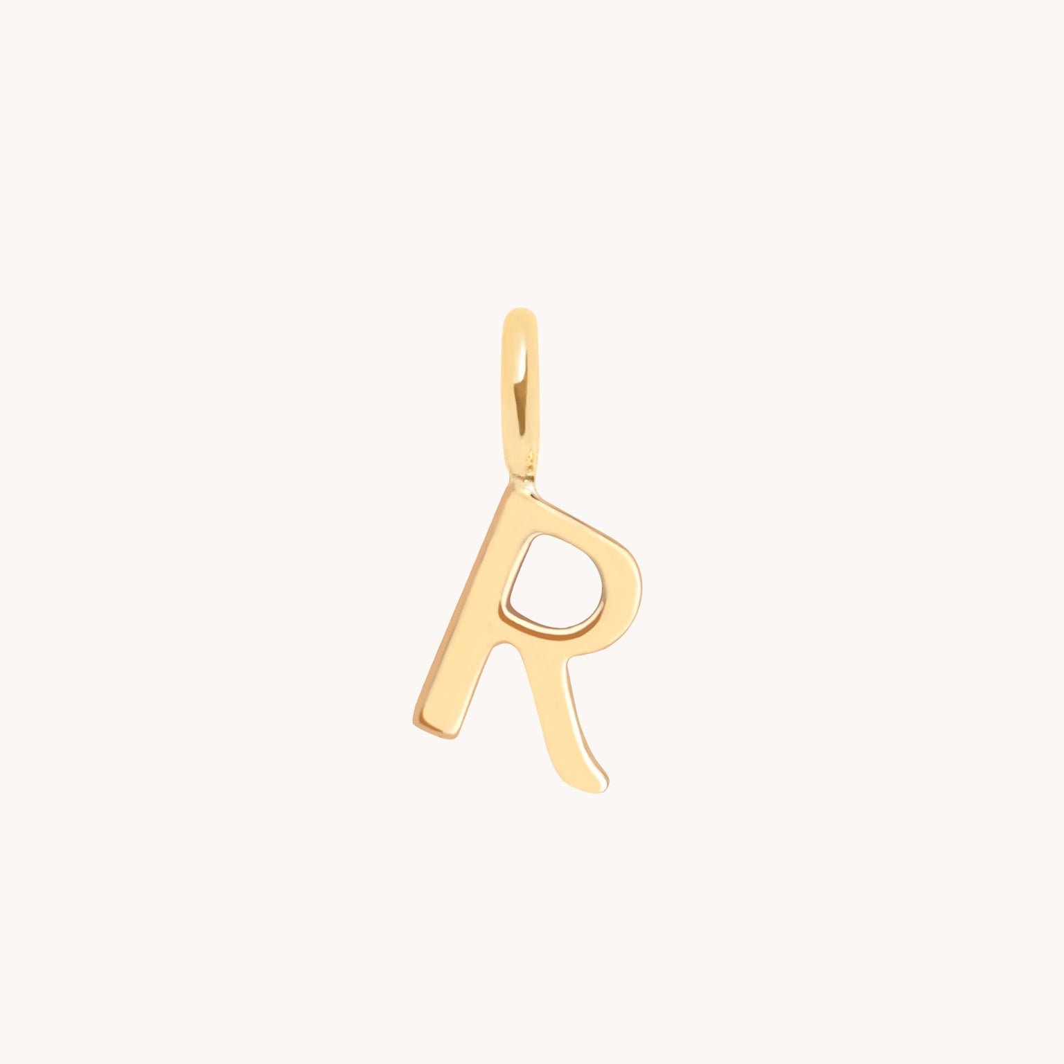 Initial Charms - R Initial Charm 9k Gold - Welding Charm - Astrid & Miyu