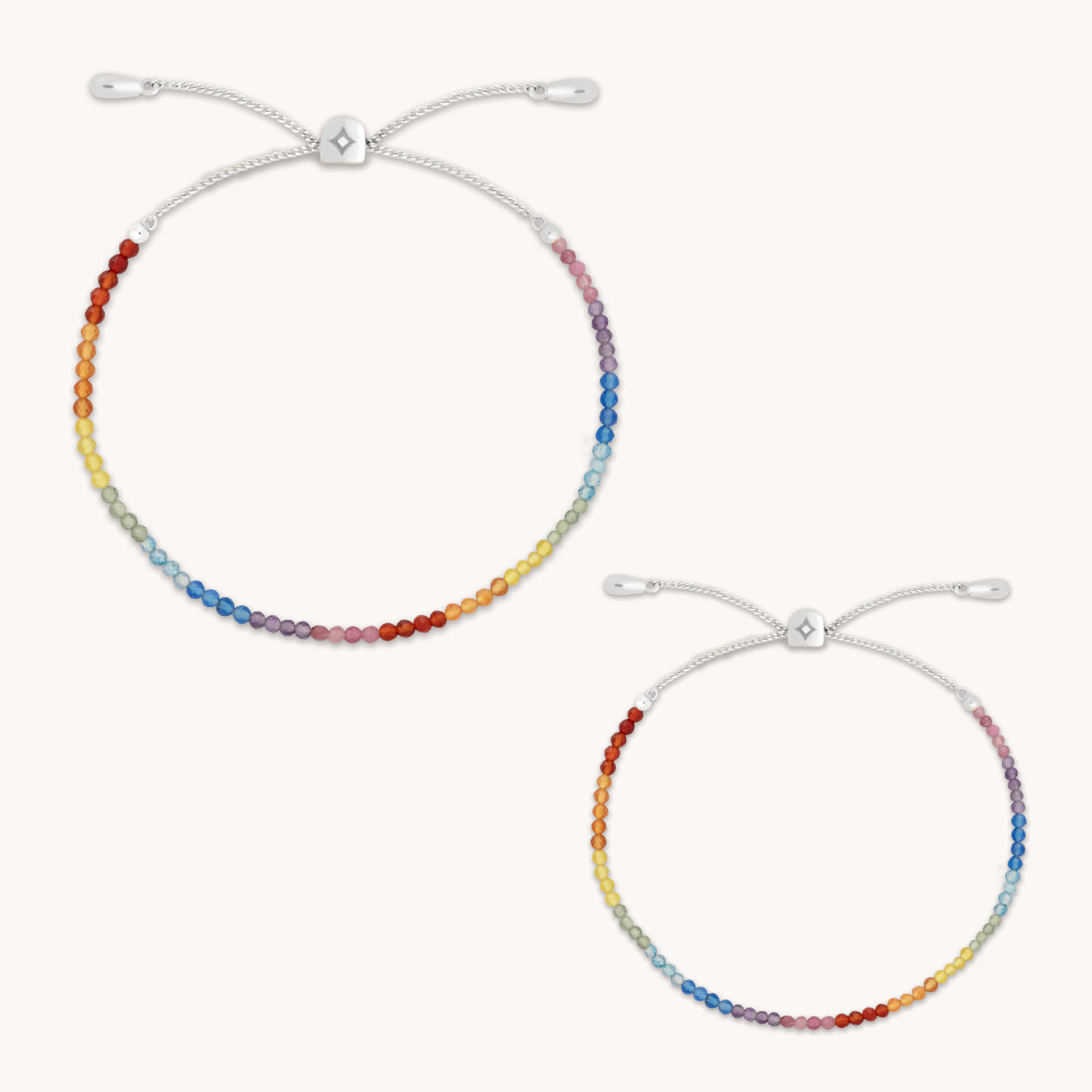 A&M Junior Collection - Mini Me Gemstone Gift Set in 9k White Gold - Stacking Sets - Astrid & Miyu