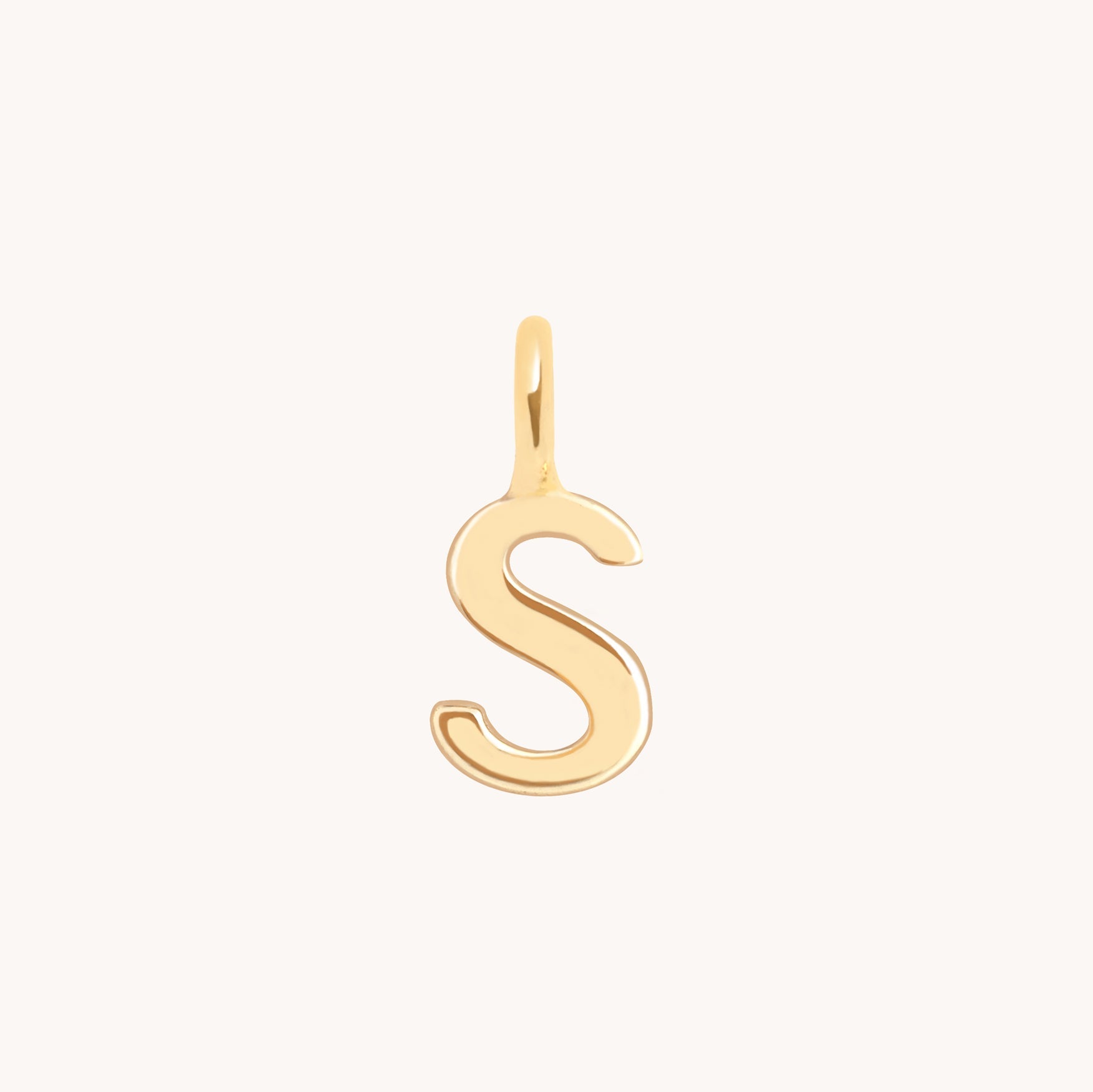 Initial Charms - S Initial Charm 9k Gold - Welding Charm - Astrid & Miyu