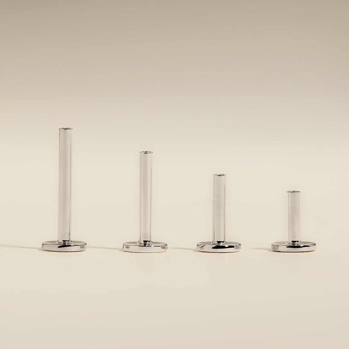 Piercing Post in Solid White Gold-Astrid & Miyu