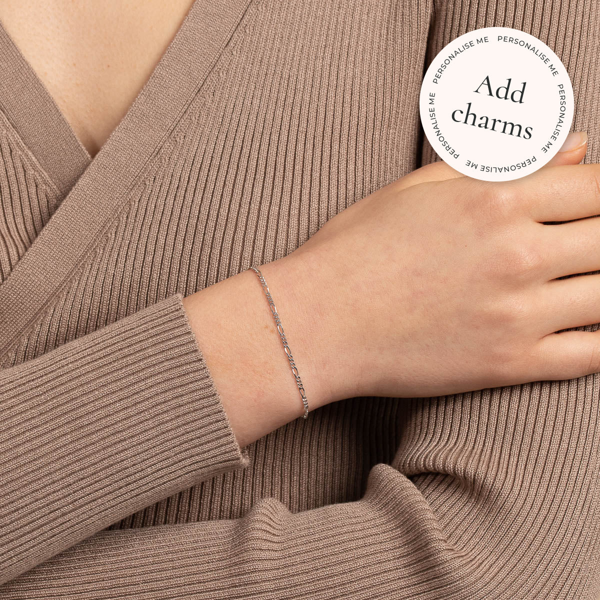 Bracelets - Soho Chain Bracelet in Solid White Gold - - Astrid & Miyu