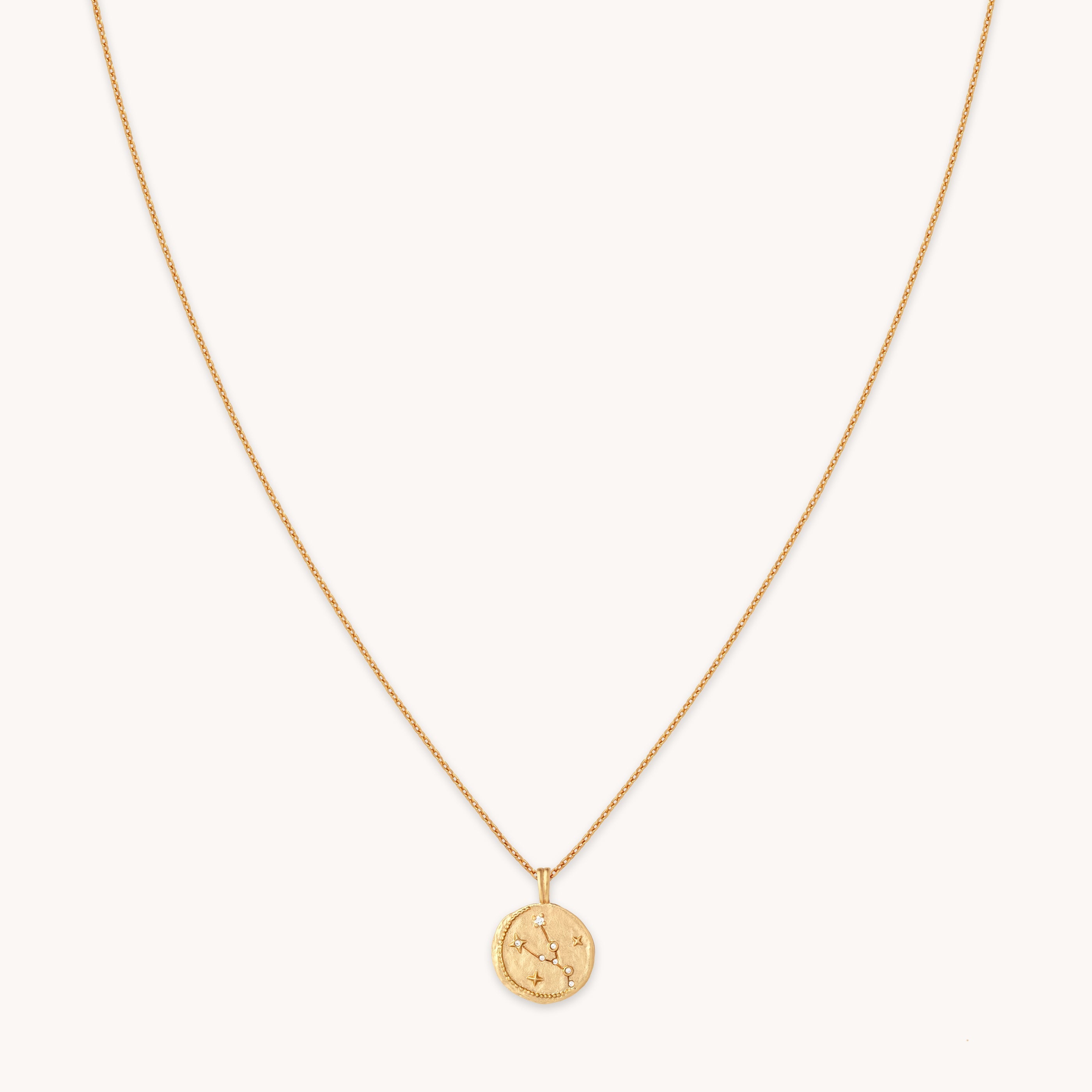 Taurus Zodiac Pendant Necklace in Gold