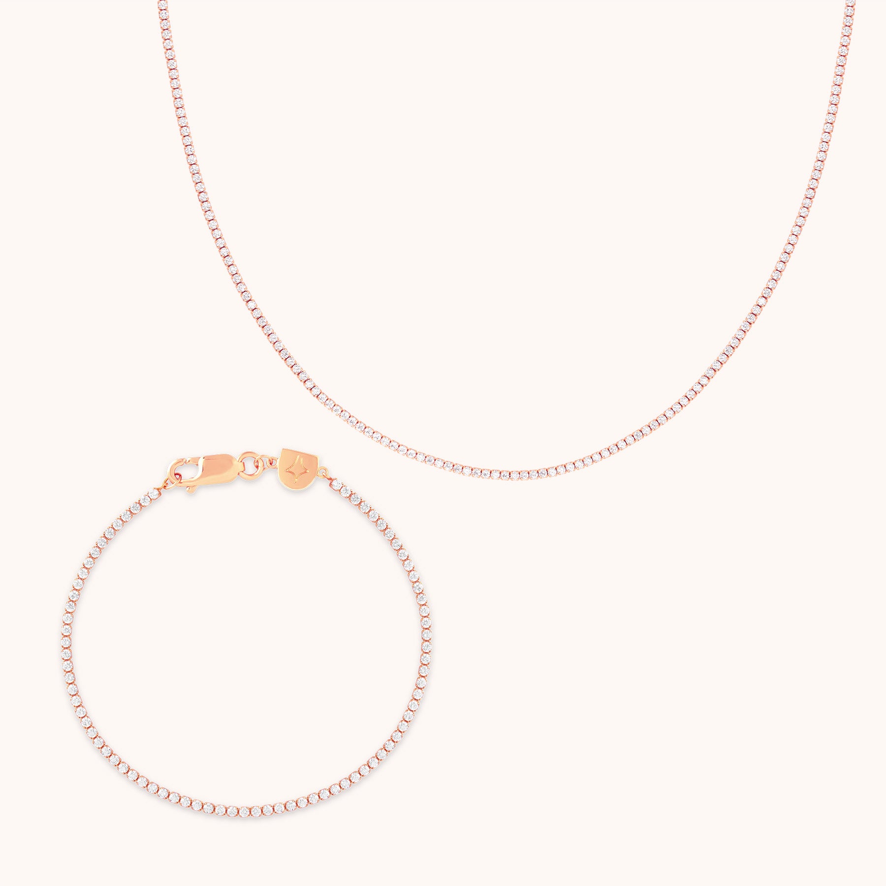 Bold Zodiacs & Zodiac Gift Sets - Tennis Chain Gift Set in Rose Gold - Stacking Sets - Astrid & Miyu