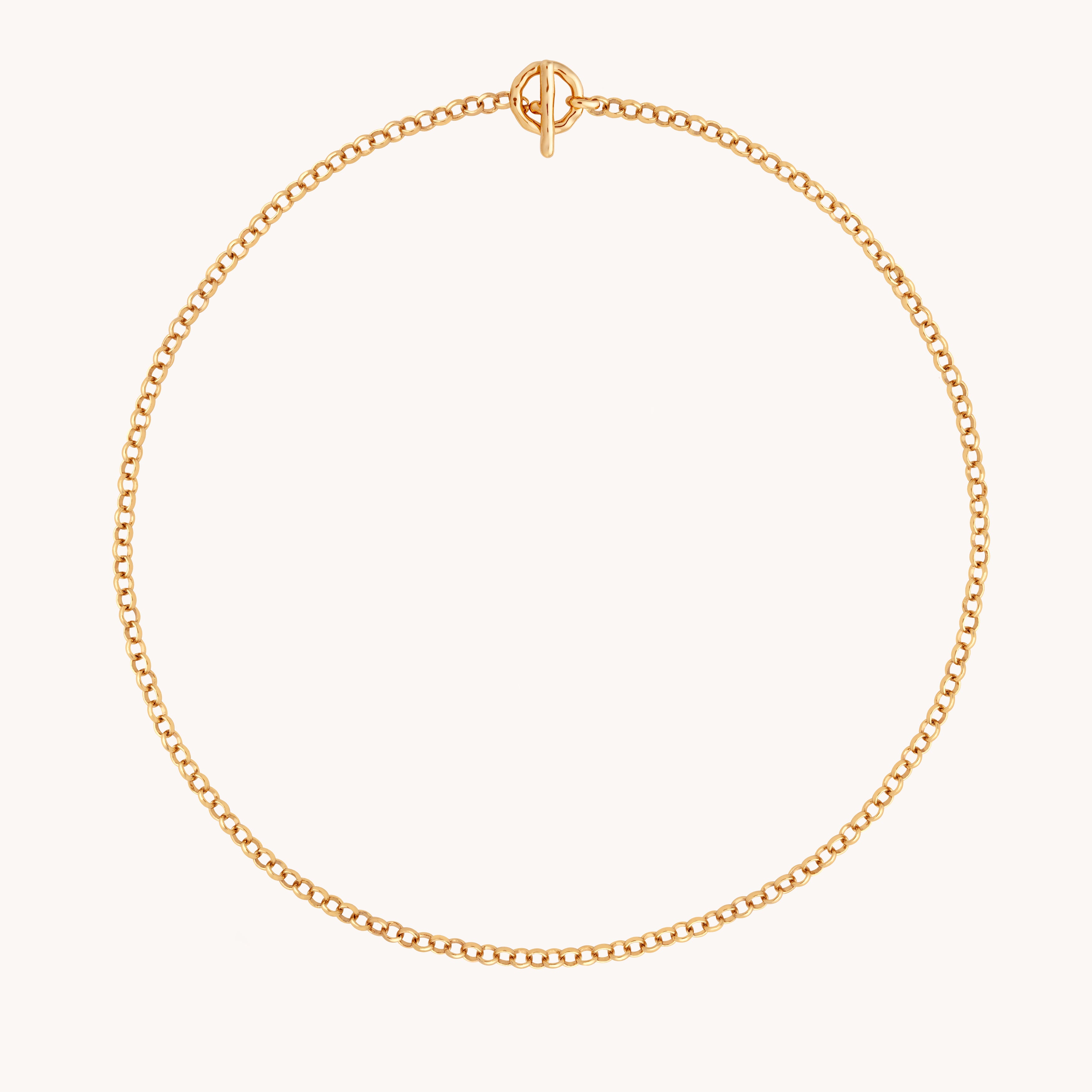 T-Bar Chain Necklace In Gold-Astrid & Miyu