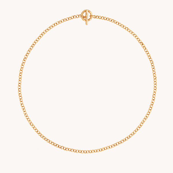 T-Bar Chain Necklace In Gold-Astrid & Miyu