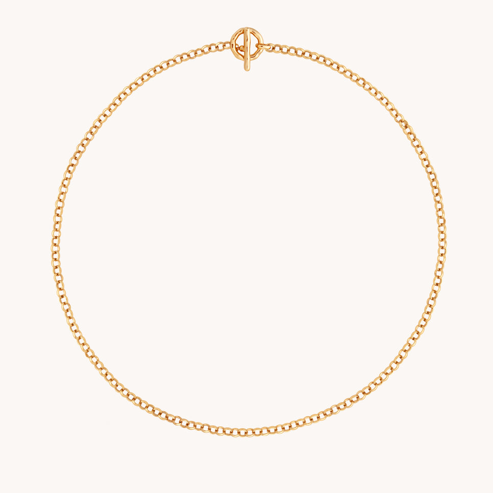 T-Bar Chain Necklace In Gold-Astrid & Miyu