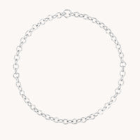 Molten Link Chain Necklace in Silver-Astrid & Miyu