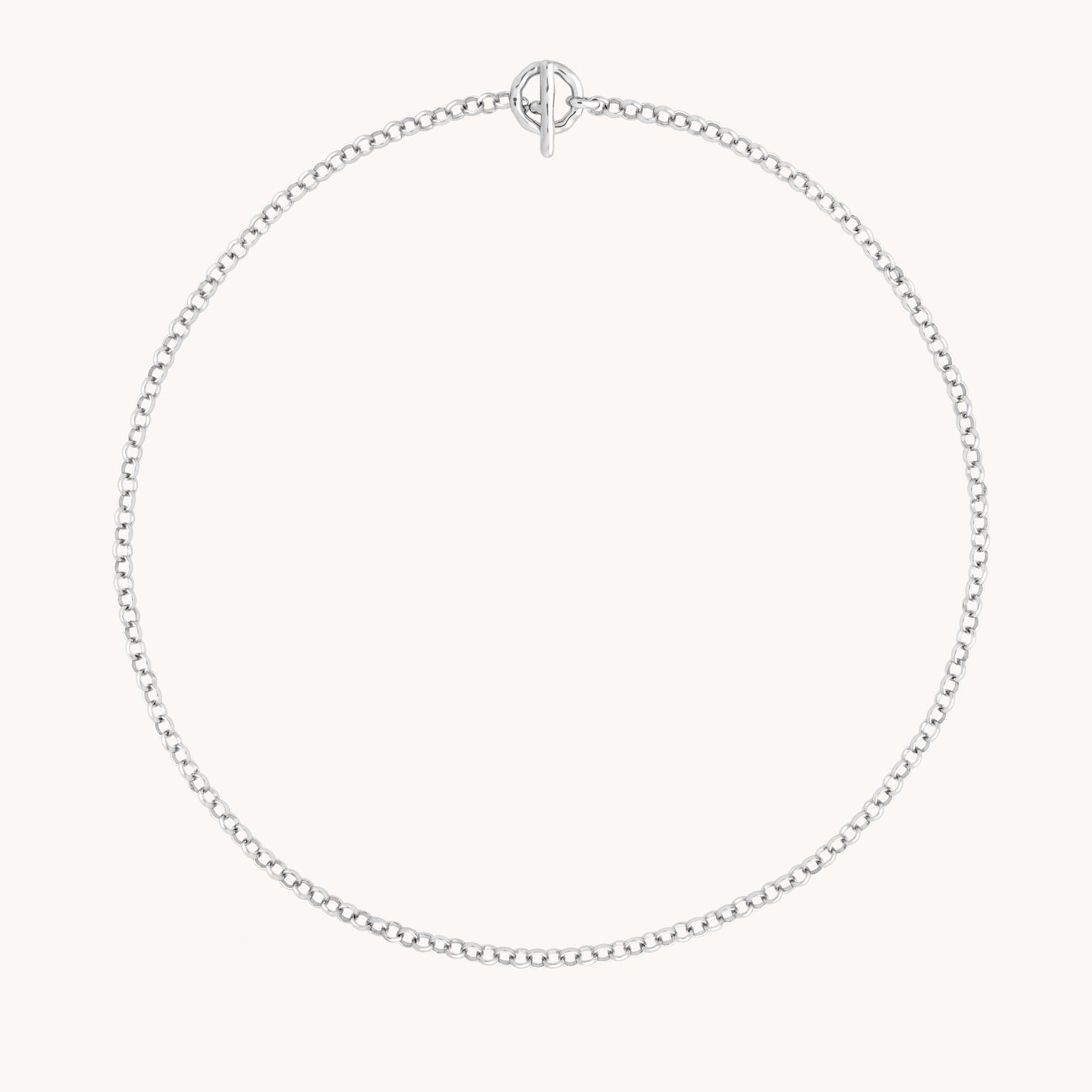T-Bar Chain Necklace in Silver-Astrid & Miyu