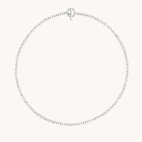 T-Bar Chain Necklace in Silver-Astrid & Miyu