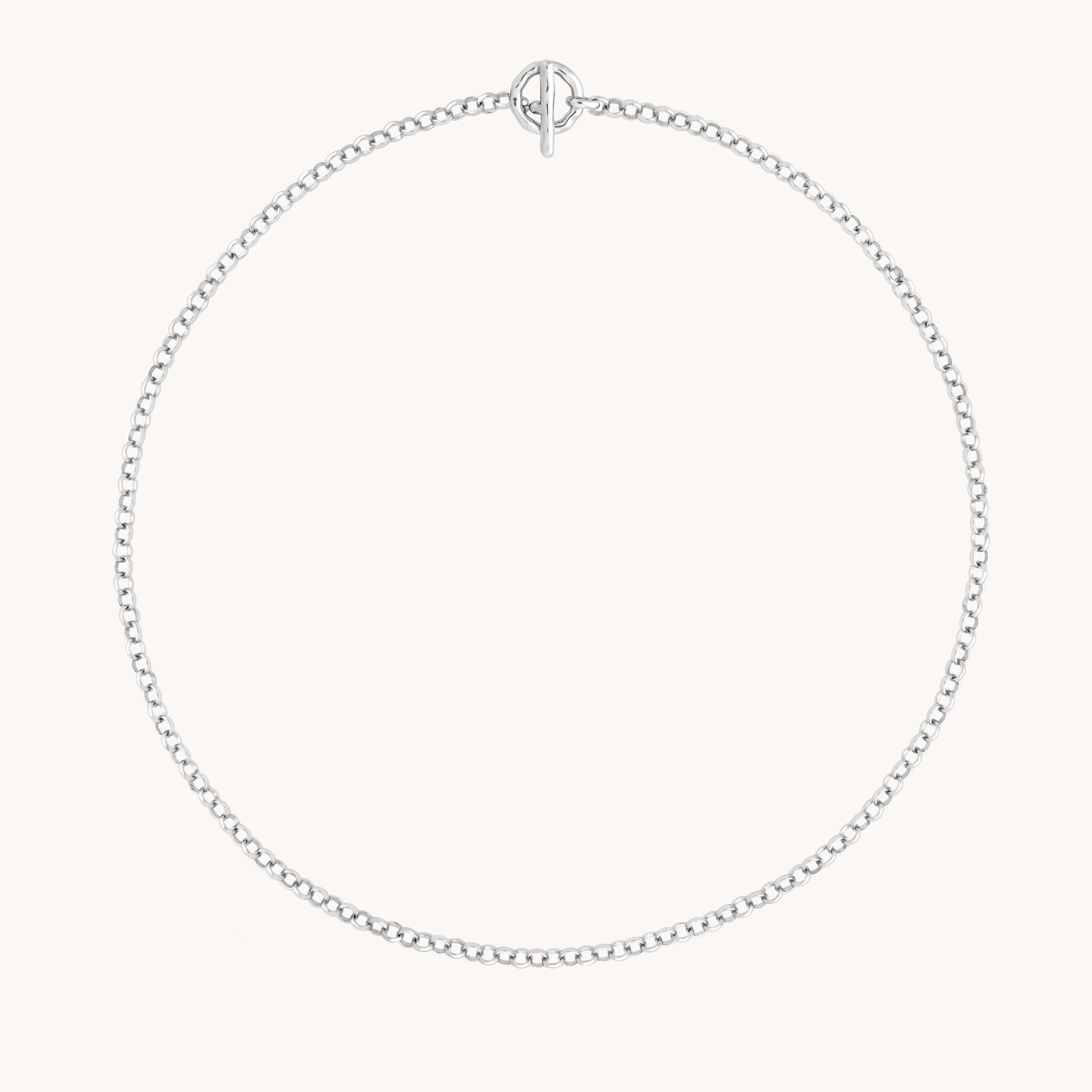 T-Bar Chain Necklace in Silver-Astrid & Miyu