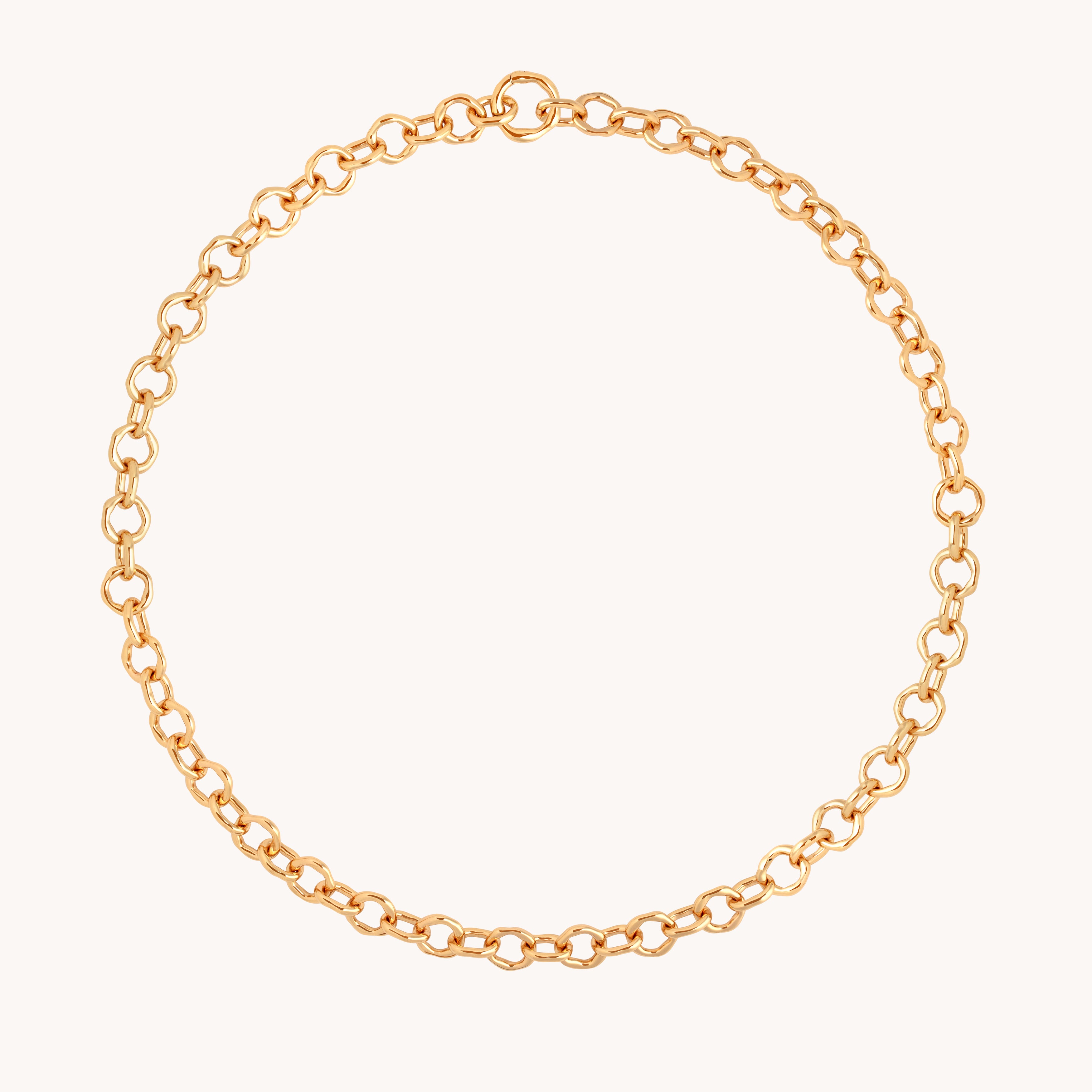 Molten Link Chain Necklace in Gold-Astrid & Miyu