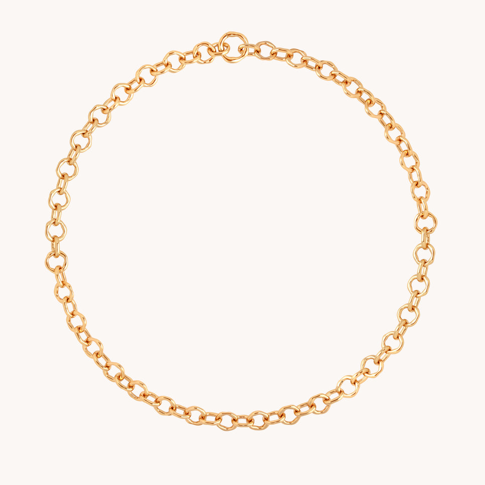 Molten Link Chain Necklace in Gold-Astrid & Miyu