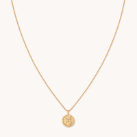 Virgo Zodiac Pendant Necklace in Gold