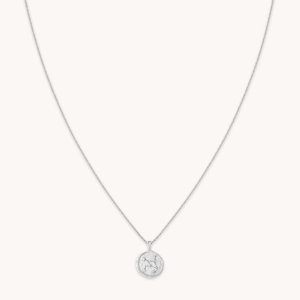 Virgo Zodiac Pendant Necklace in Silver