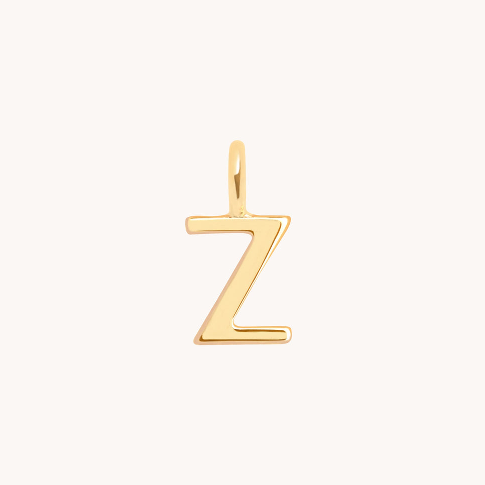 Initial Charms - Z Initial Charm 9k Gold - Welding Charm - Astrid & Miyu