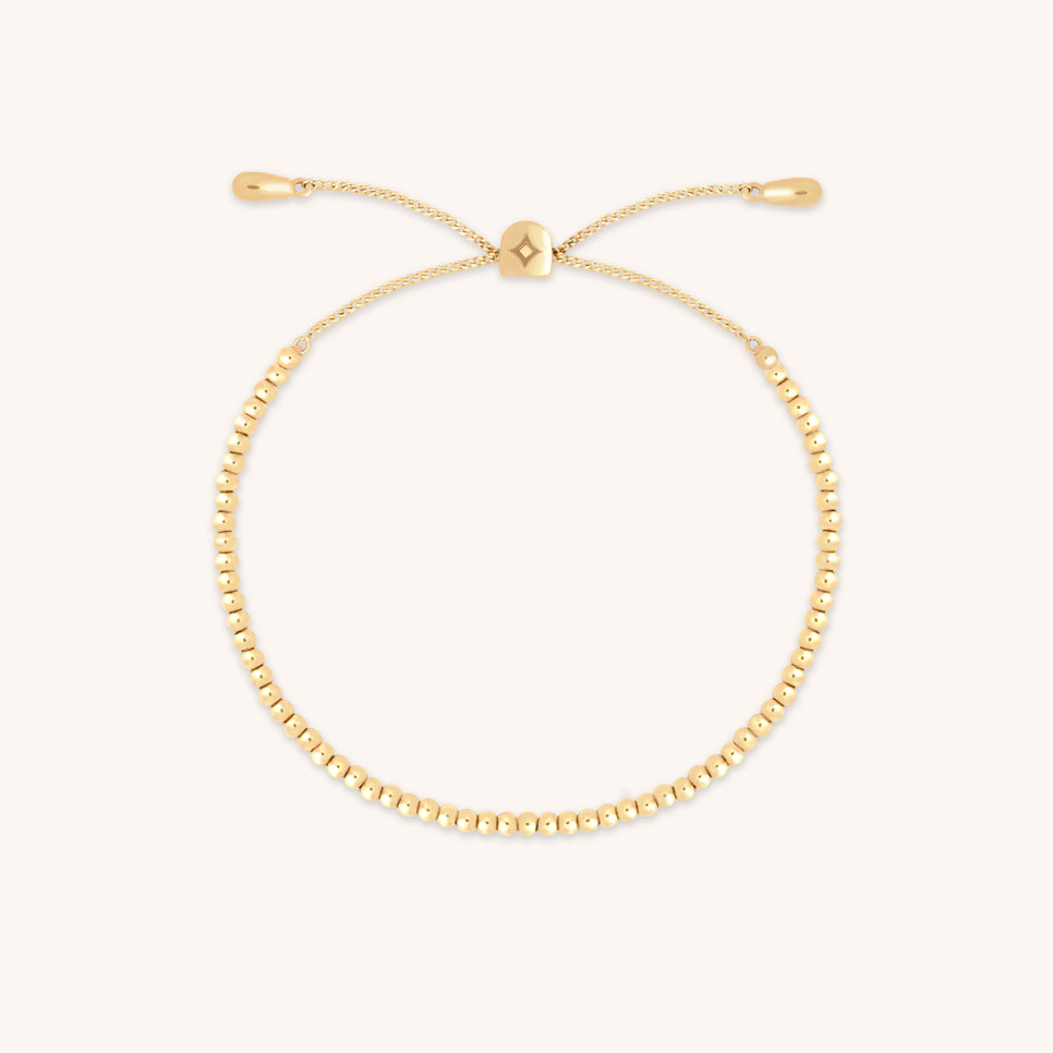 Beaded Bracelet in Solid Gold-Astrid & Miyu