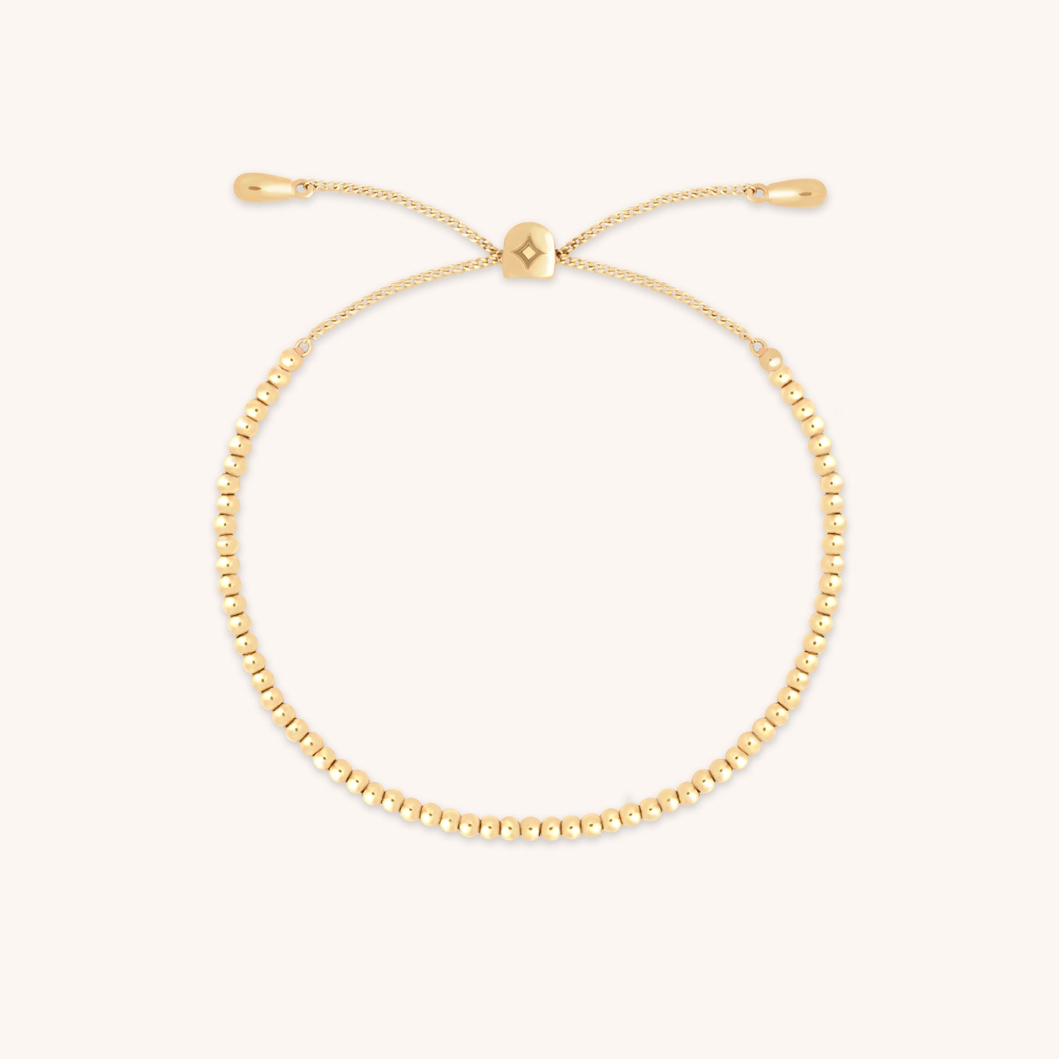 Beaded Bracelet in Solid Gold-Astrid & Miyu