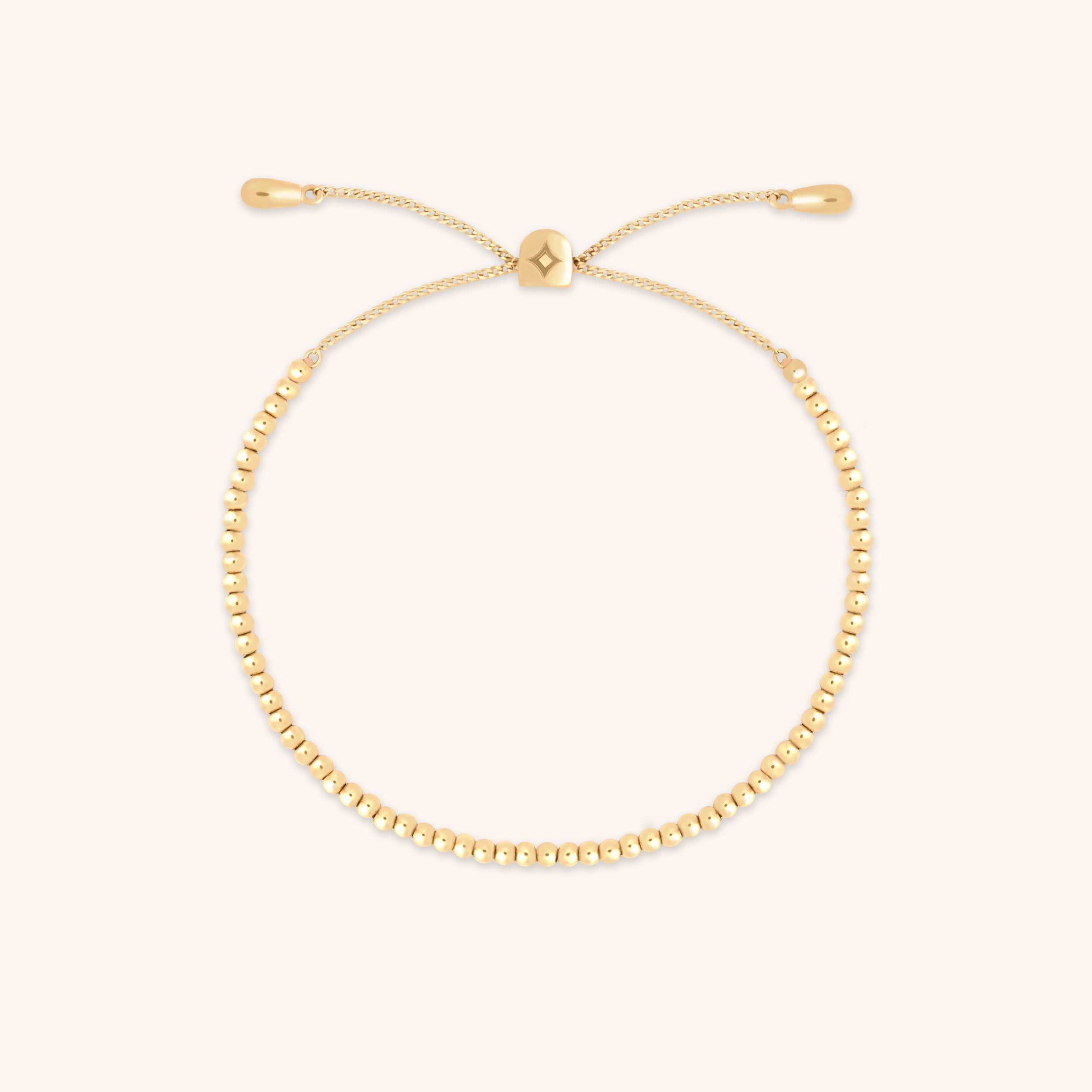 Beaded Bracelet in Solid Gold-Astrid & Miyu