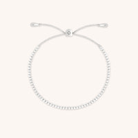Beaded Bracelet in Solid White Gold-Astrid & Miyu