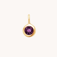 Birthstone Charms - Amethyst Intuition Charm 9k Gold - Welding Charm - Astrid & Miyu