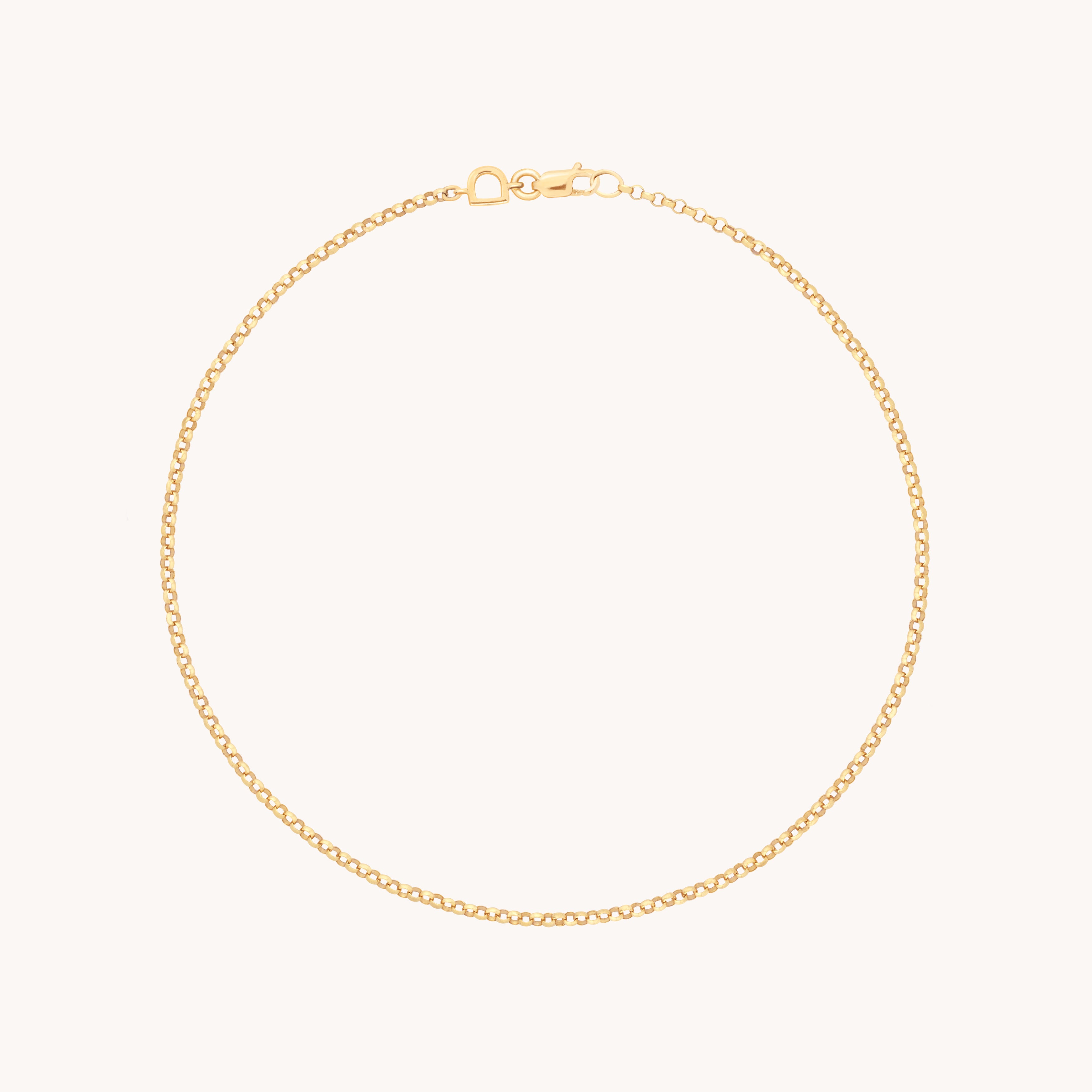 Chelsea Story Story Chain Anklet in Solid Gold-Astrid & Miyu