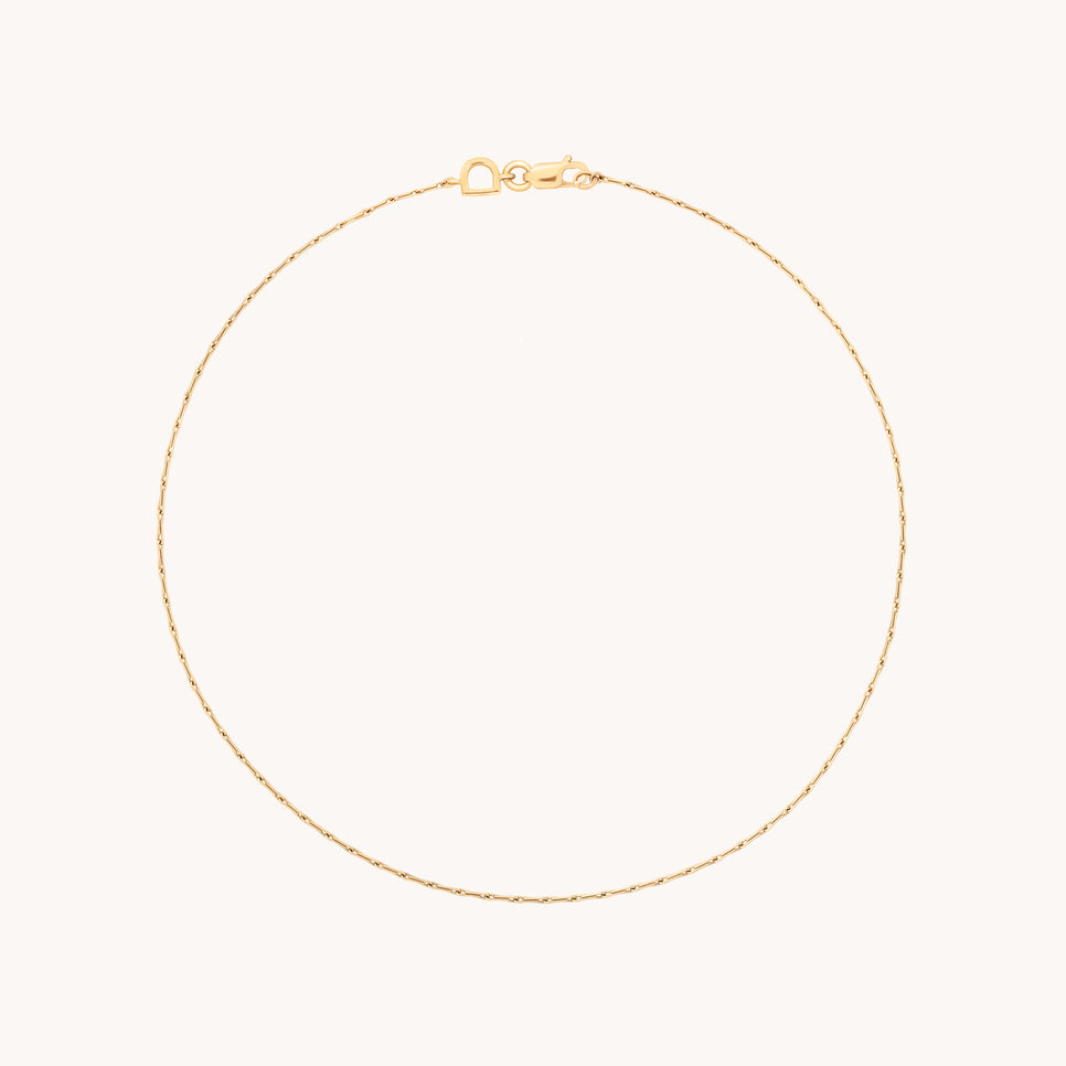 Marylebone Story Chain Anklet in Solid Gold-Astrid & Miyu