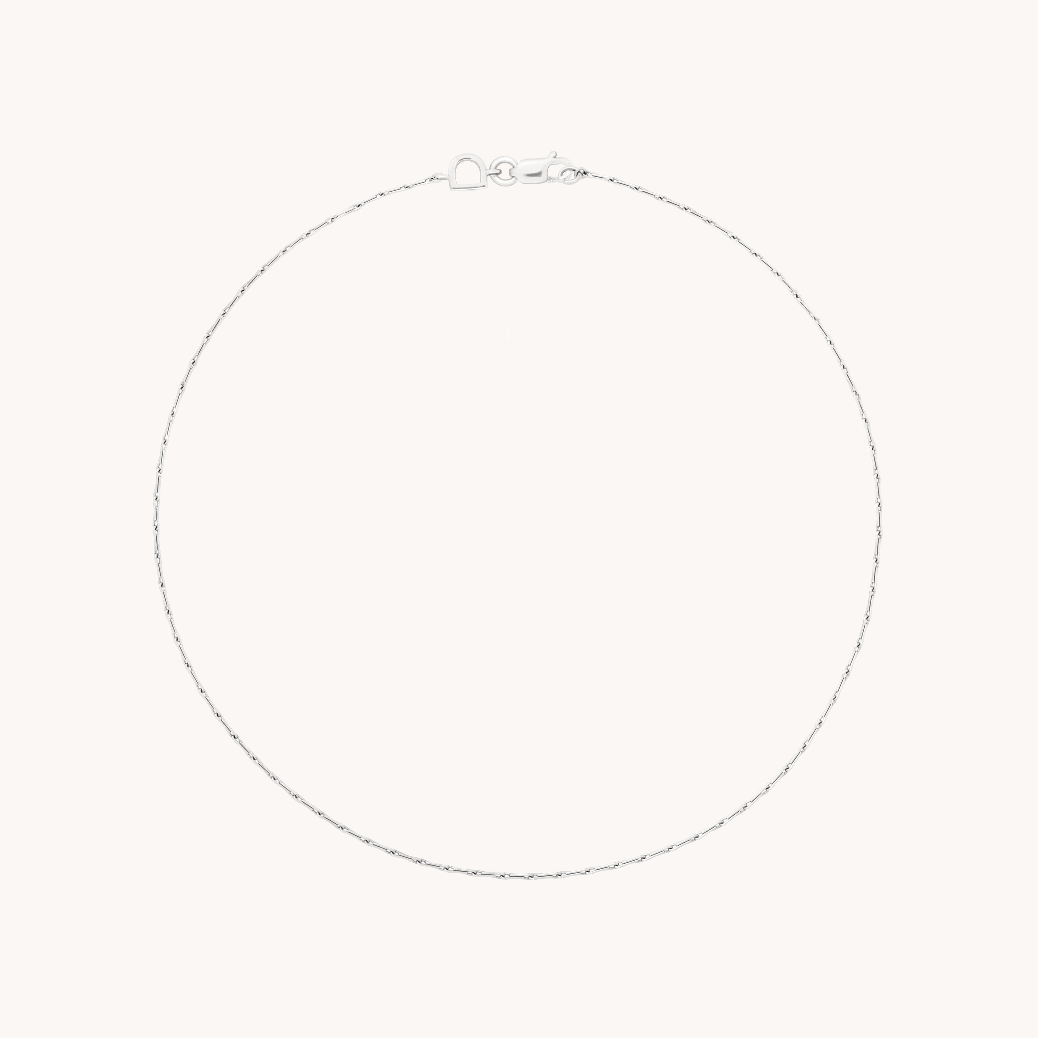 Marylebone Story Chain Anklet in Solid White Gold-Astrid & Miyu