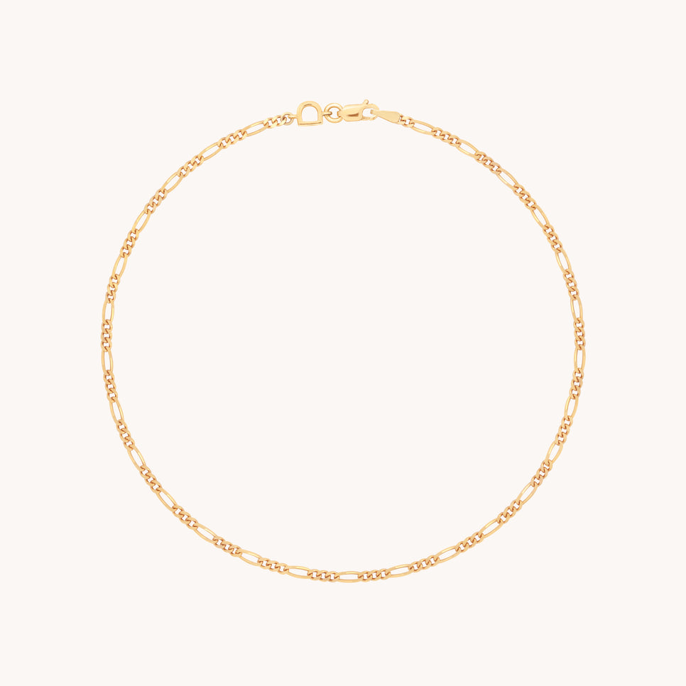Soho Story Chain Anklet in Solid Gold-Astrid & Miyu
