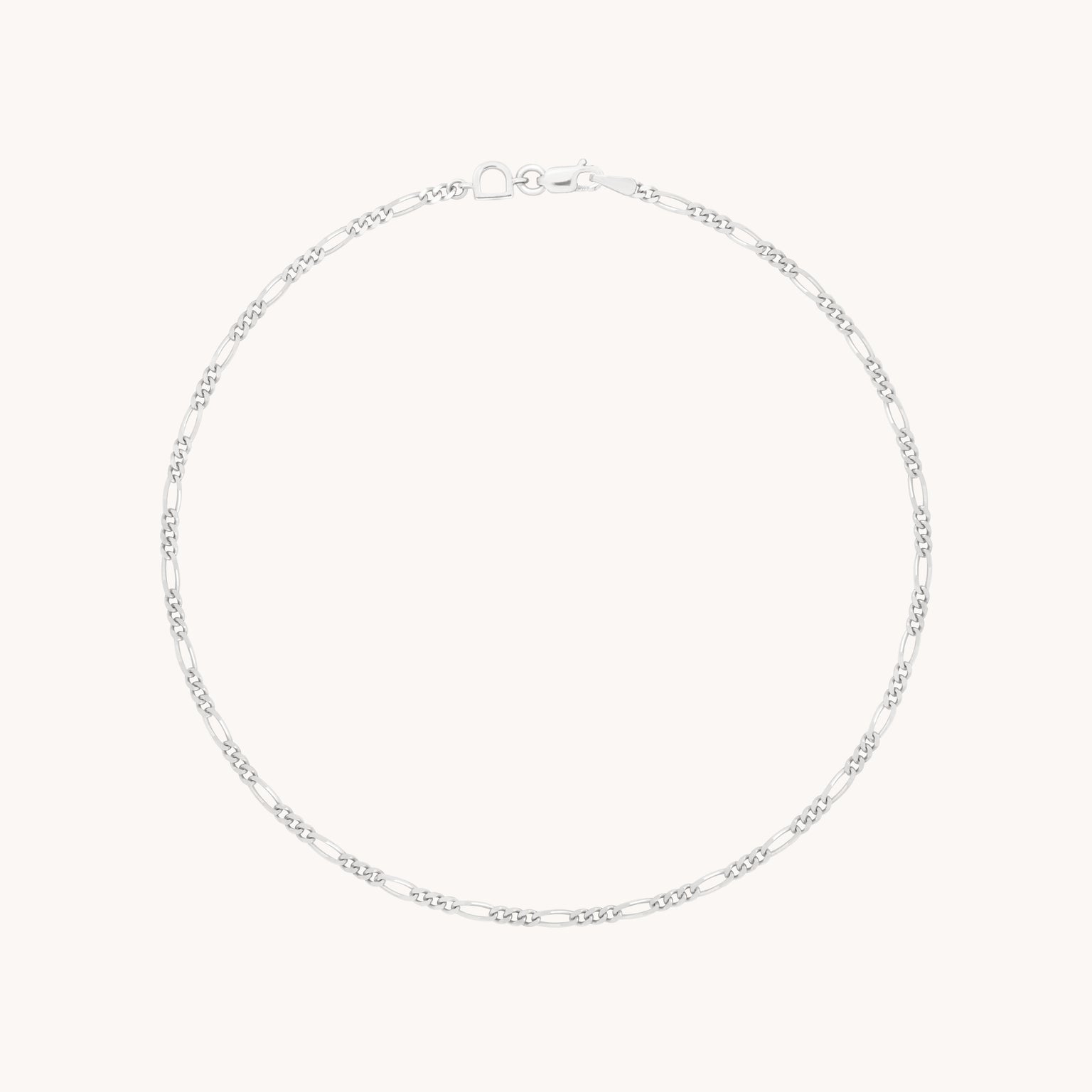 Soho Story Chain Anklet in Solid White Gold-Astrid & Miyu