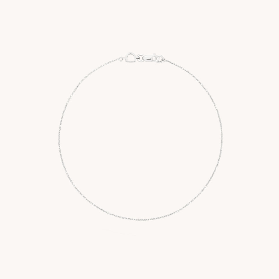 Angel Story Chain Bracelet in Solid White Gold-Astrid & Miyu