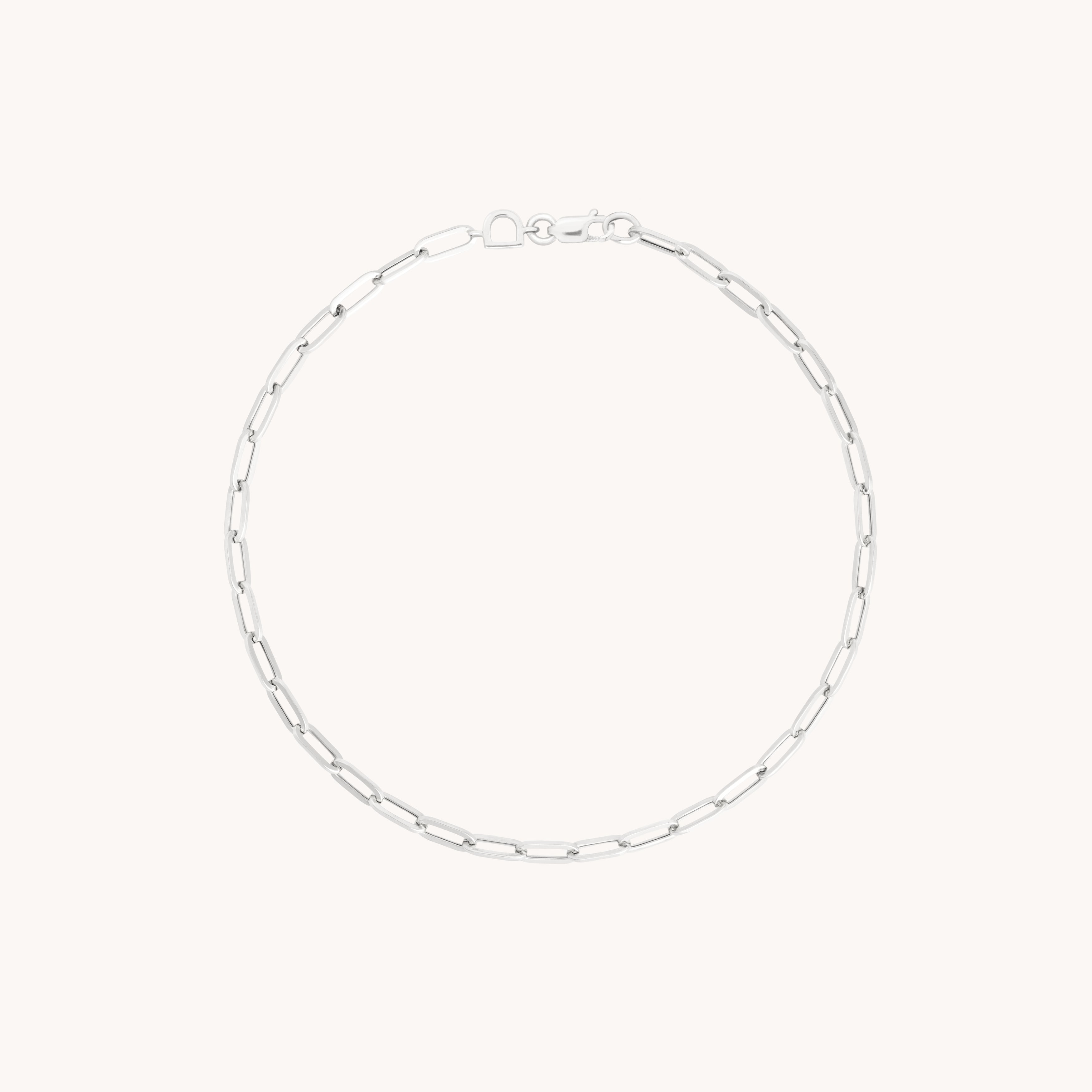 Piccadilly Story Chain Bracelet in Solid White Gold-Astrid & Miyu