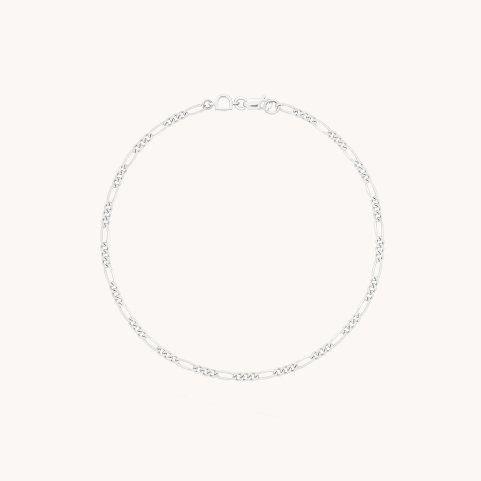 Soho Story Chain Bracelet in Solid White Gold-Astrid & Miyu