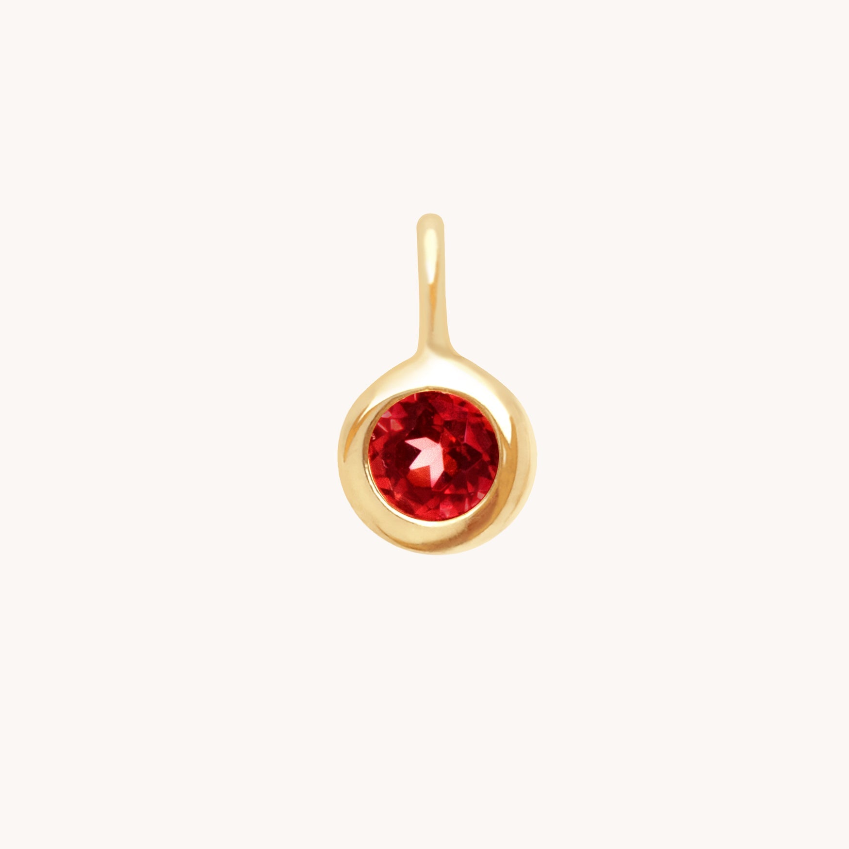 Birthstone Charms - Garnet Friendship Charm 9k Gold - Welding Charm - Astrid & Miyu
