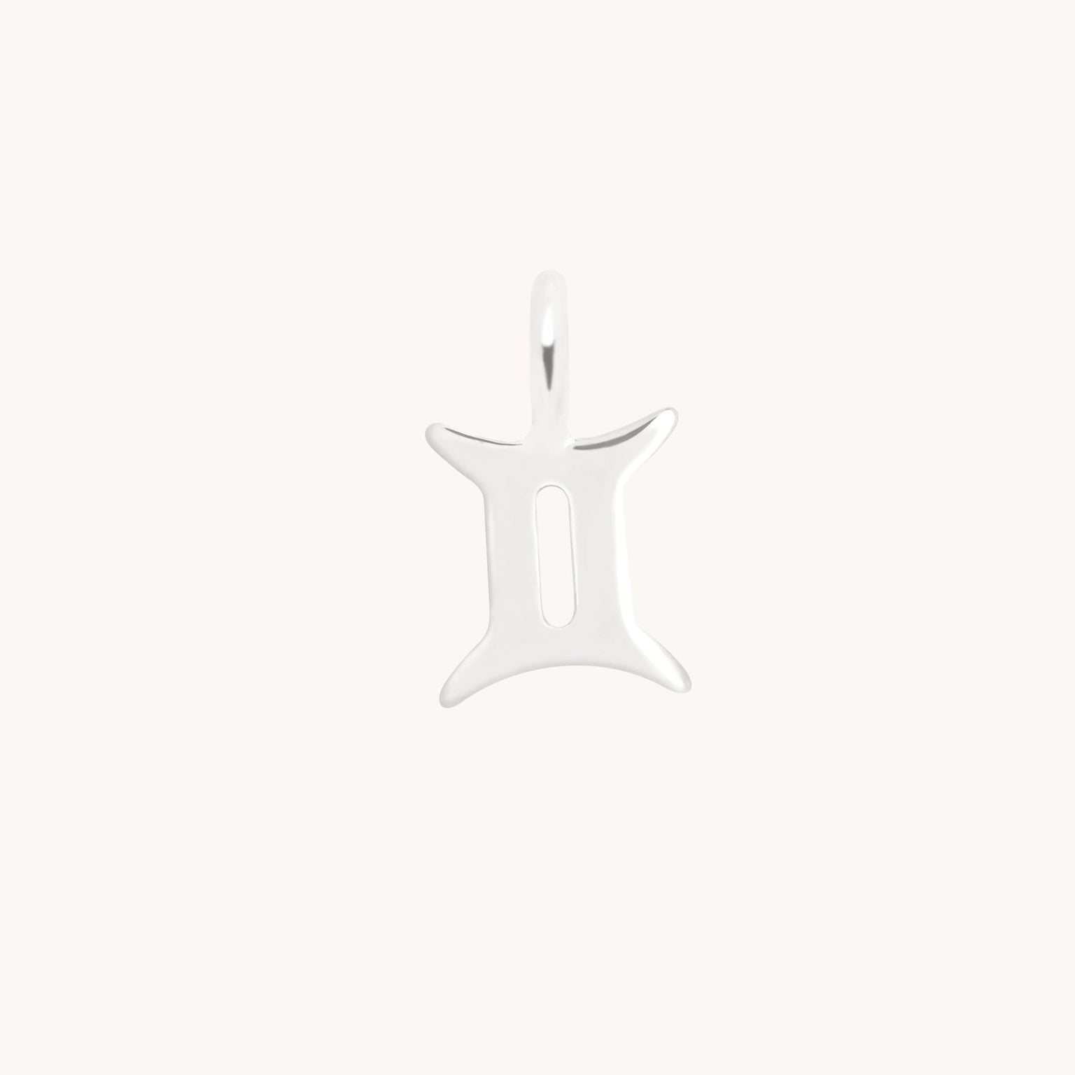 Gemini Jewellery - Gemini Zodiac Charm 9k White Gold - Welding Charm - Astrid & Miyu