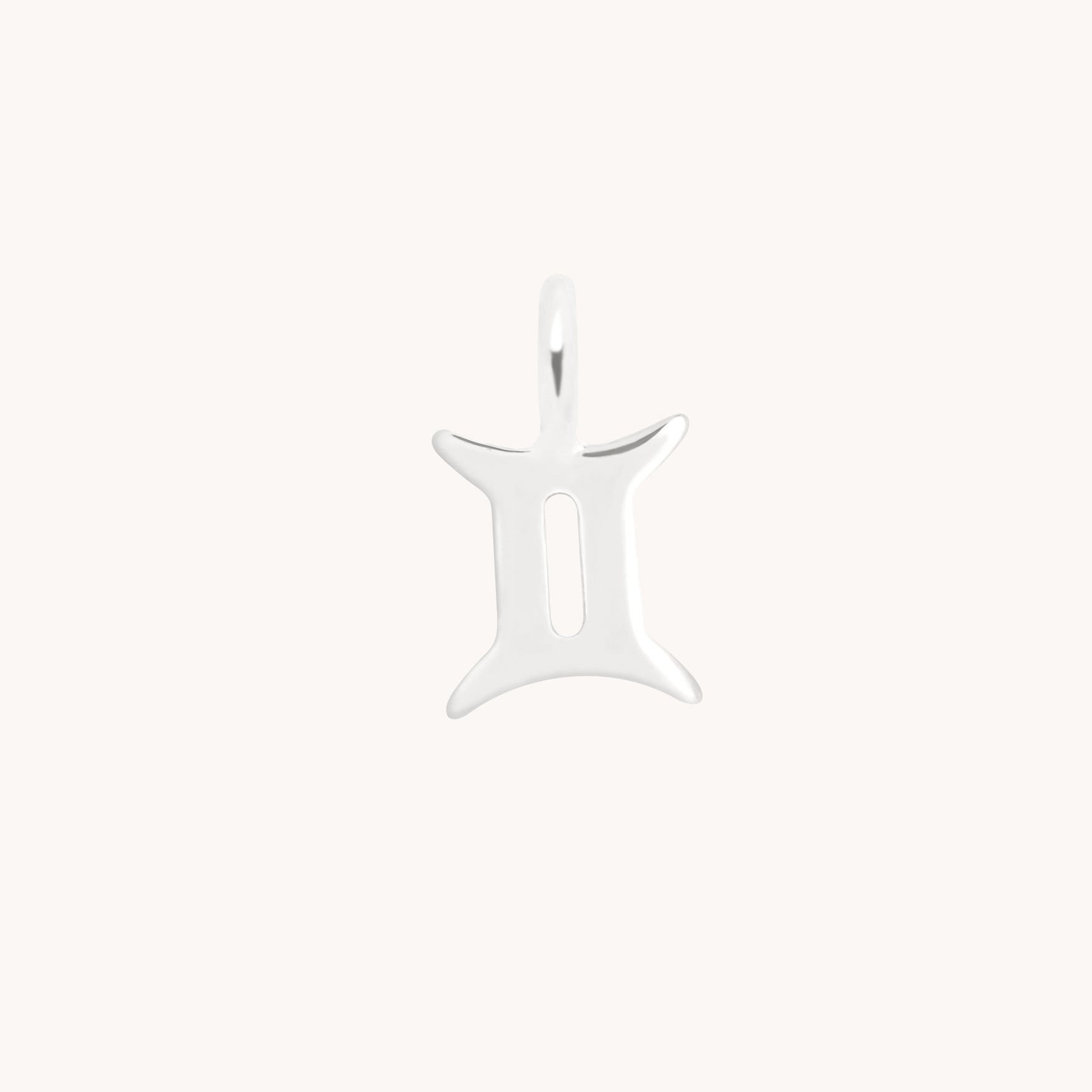 Gemini Jewellery - Gemini Zodiac Charm 9k White Gold - Welding Charm - Astrid & Miyu
