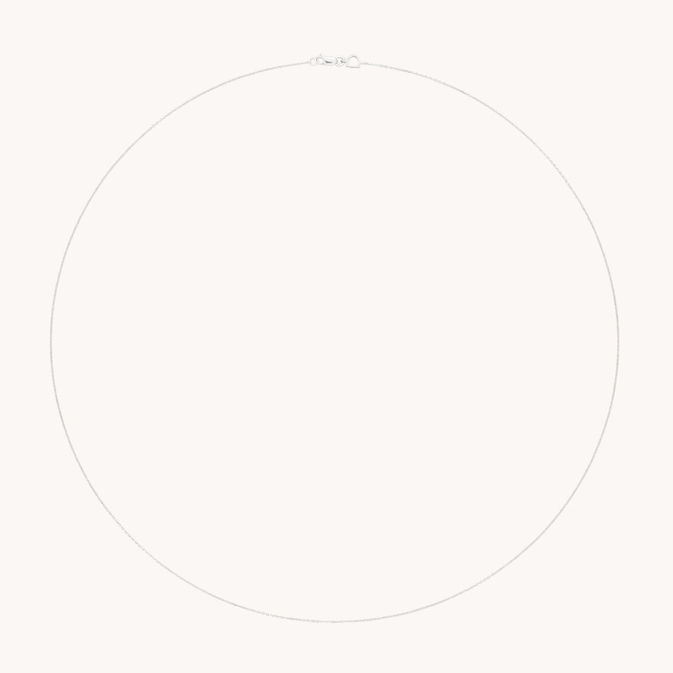 Angel Story Chain Necklace in Solid White Gold-Astrid & Miyu