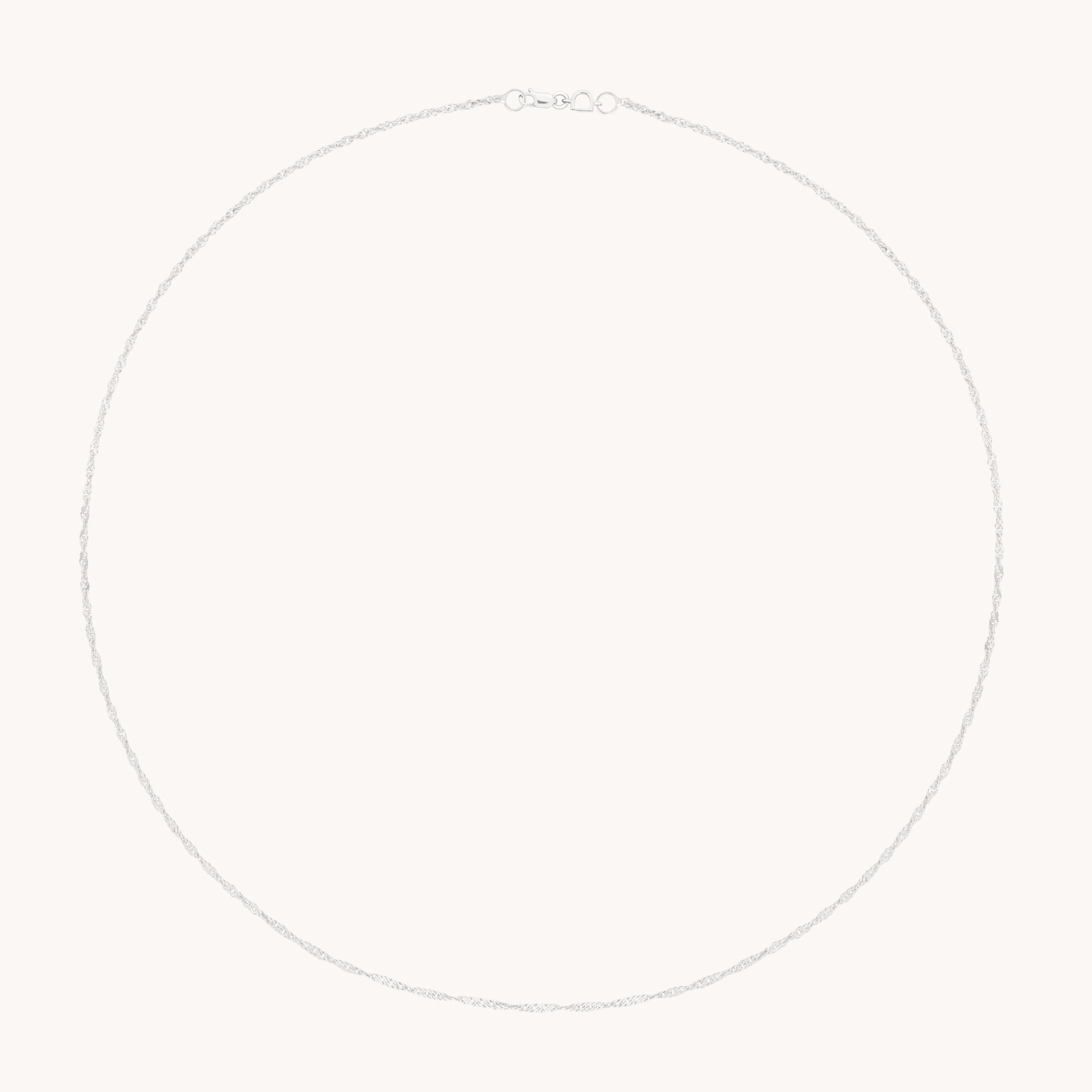 Bold Astrid Story Chain Necklace in Solid White Gold-Astrid & Miyu