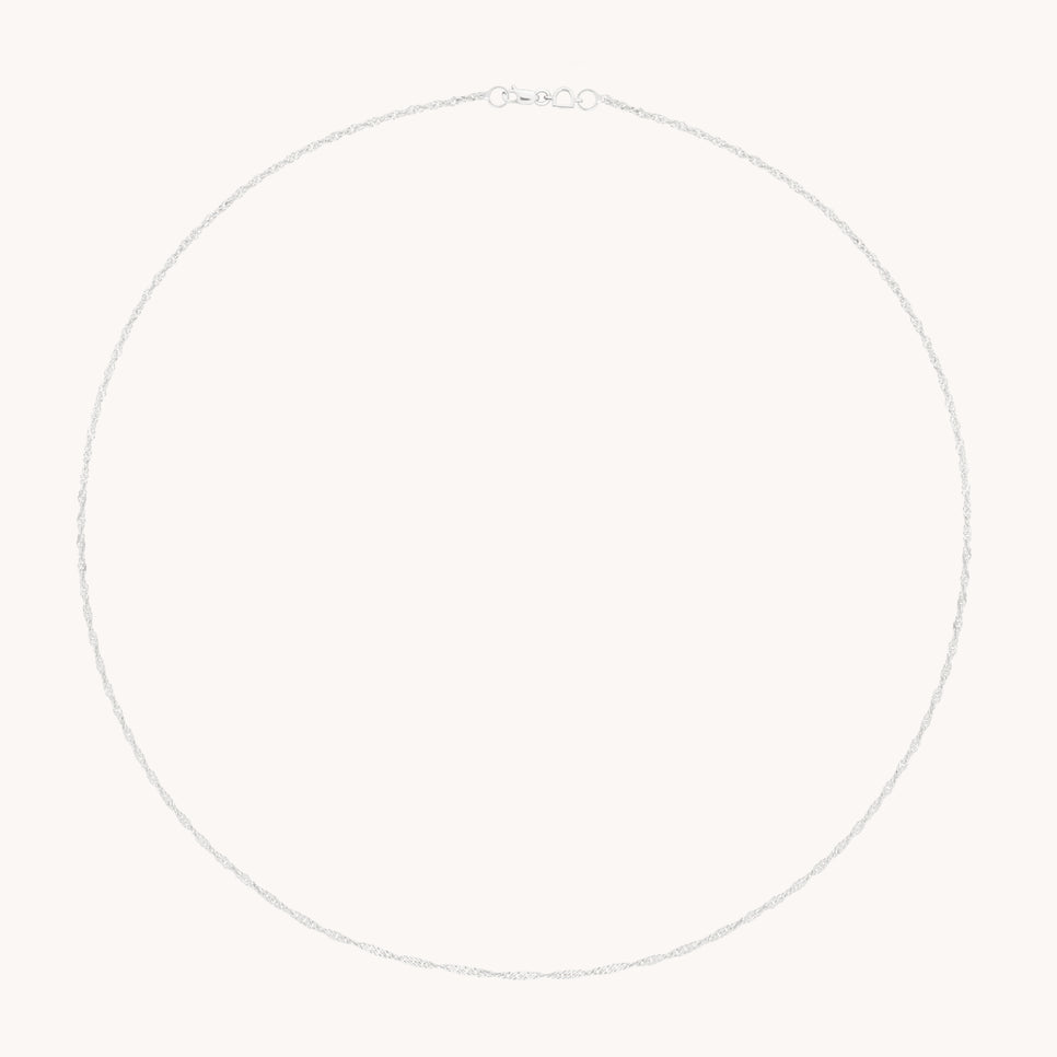 Bold Astrid Story Chain Necklace in Solid White Gold-Astrid & Miyu