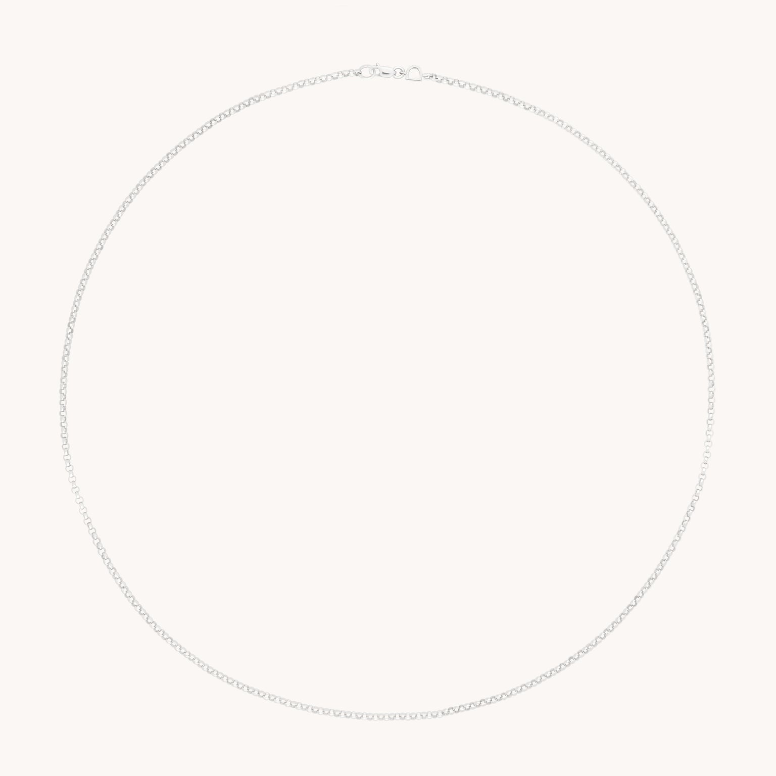 Chelsea Story Chain Necklace in Solid White Gold-Astrid & Miyu