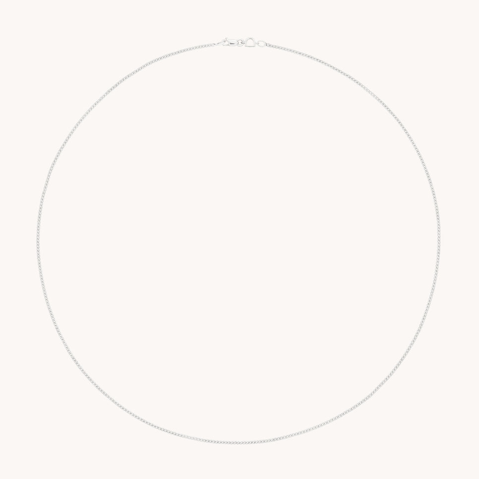 Bold Miyu Story Chain Necklace in Solid White Gold-Astrid & Miyu